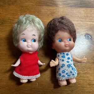 Vintage Sweetheart Dolls Baby blonde brunette Plastic Rubber Japan‎